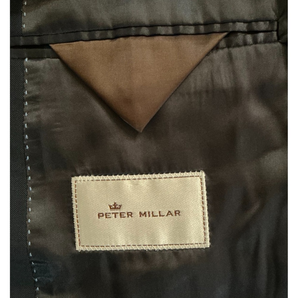 Peter‎ Millar Navy Wool Blazer Men's 44T Tall Made in Canada Sport Coat - Picture 4 of 8